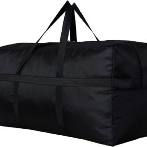 Extra Large Storage Duffle Bag for Travel, Black Oversized Giant Big Traveling Duffle Bag