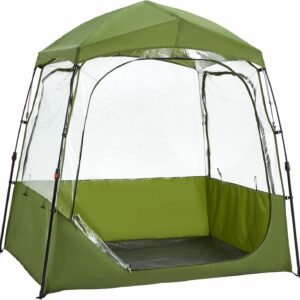 1-4 Person Sports Tent, All Weather Pod with 540° Clear View, Waterproof Pod with Carrying Bag, Easy Setup, Portable Sports Tent Pop Up Shelter for Soccer Games, Fishing & Outdoor Events