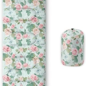 Kids Sleeping Bag for Boys Girls,Rocket Moon Print-Lightweight Warm Portable Outdoor Indoor-Waterproof Cold Weather Resistant Sleeping Bag for Camping Hiking