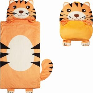 Kid's Nap Buddies Character Preschool Nap Mat, Toddler Sleeping Bag with Pillow for Daycare, Ages 3+